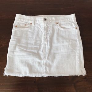 Lucky Brand white jean skirt
